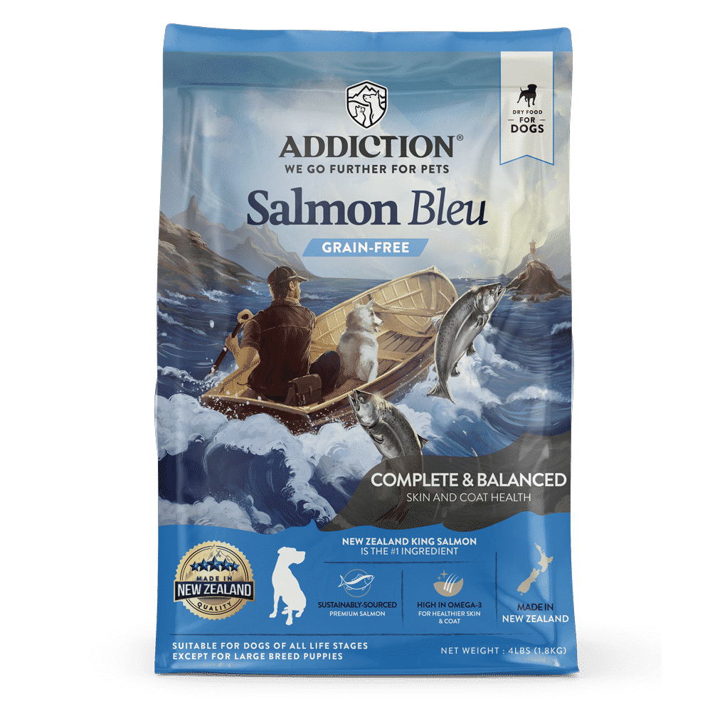 Addiction Grain Free Salmon Blue Dry Dog Food for Adult Dogs 4lb/20lb/33lb
