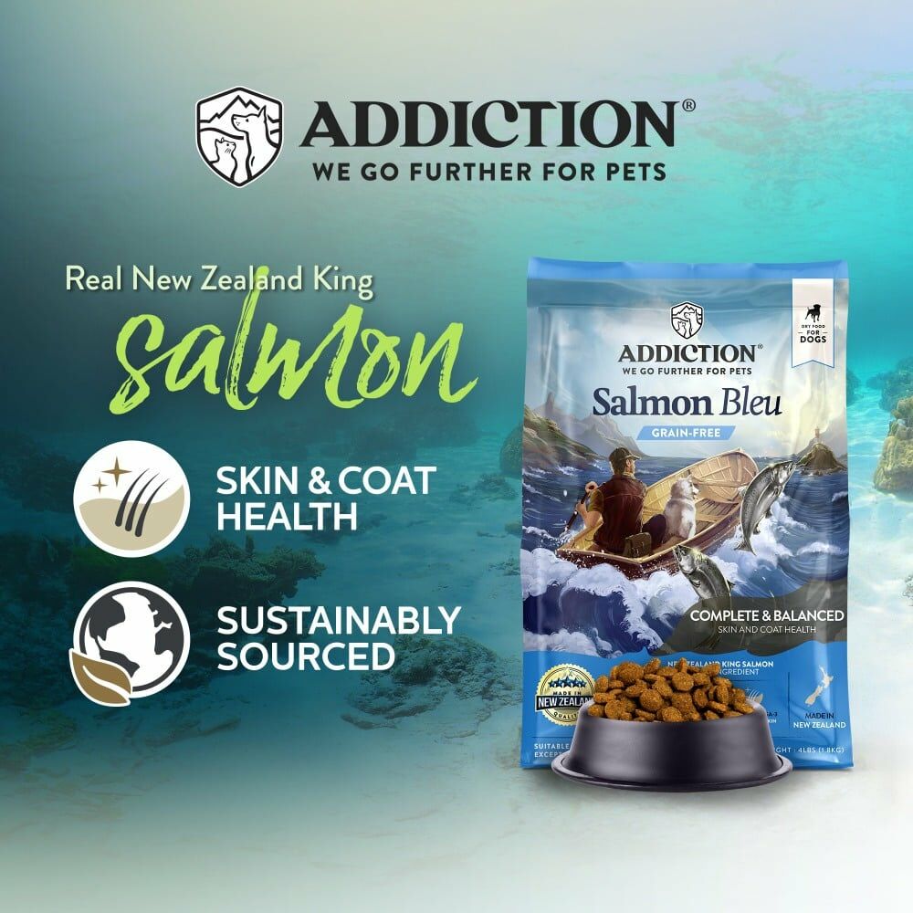 Addiction Adult Dog Dry Food Salmon Bleu 4lb / 20lb