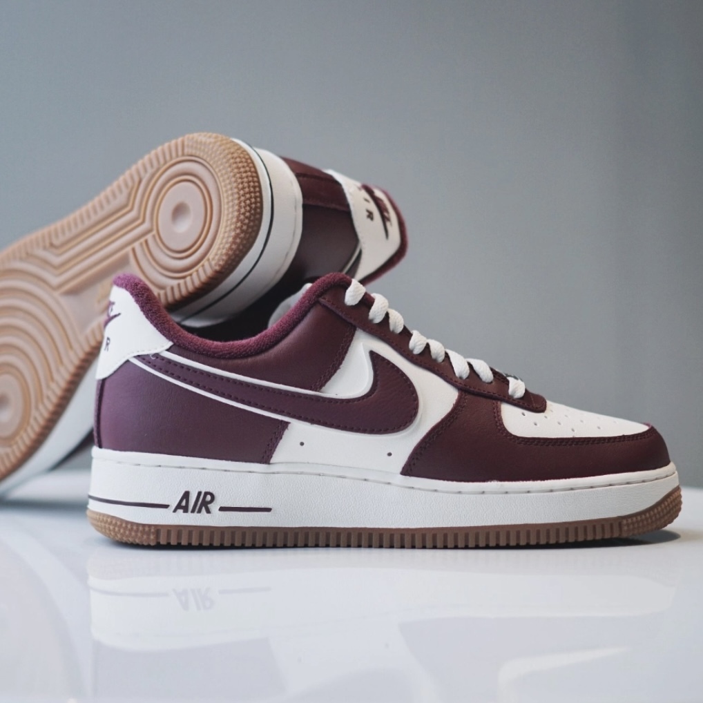 Nike Air Force 1 Low College Pack Night Maroon 酒紅 深紅 焦糖底 休閒鞋