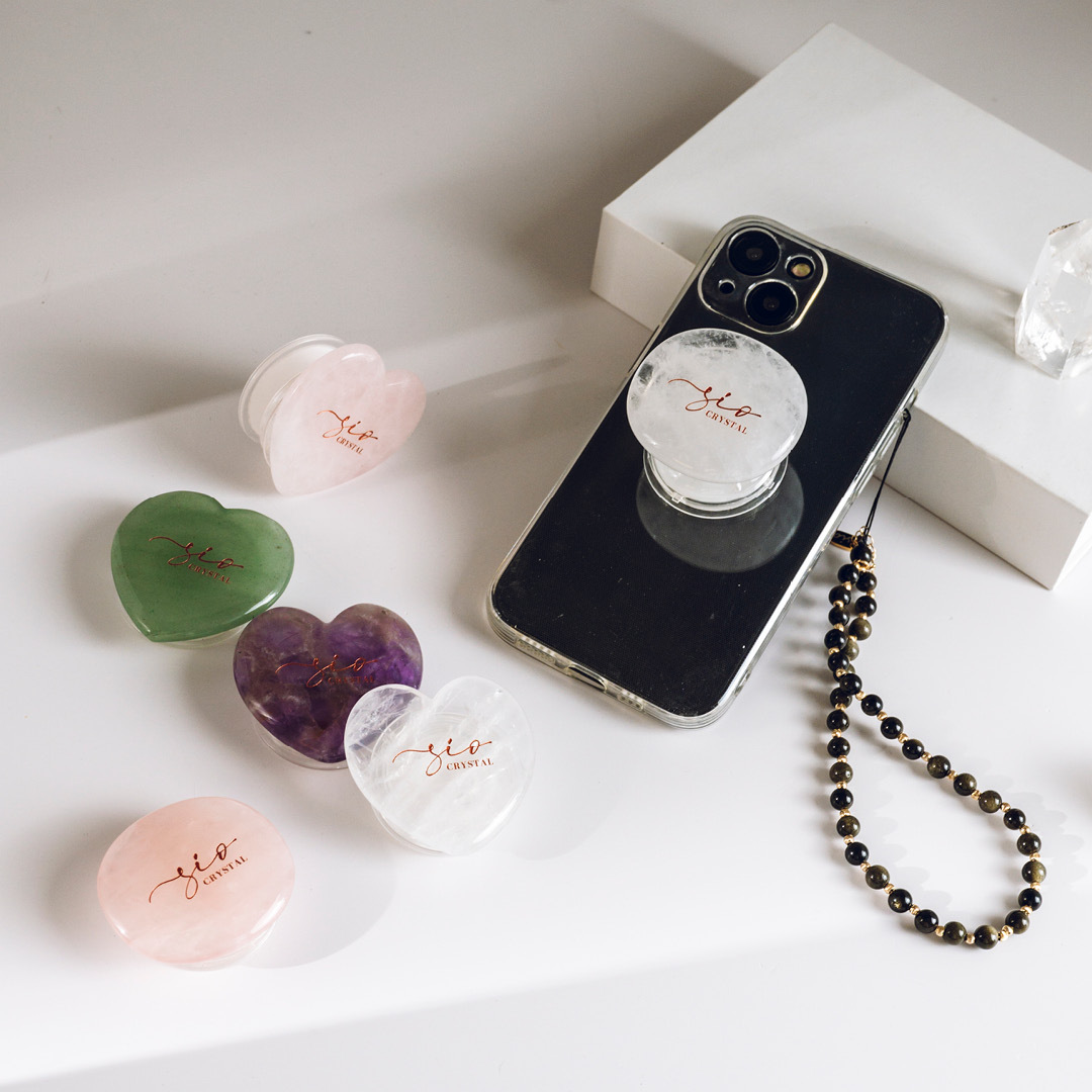 【礦藏】水晶原礦手機氣墊支架-多種款式/水晶可選