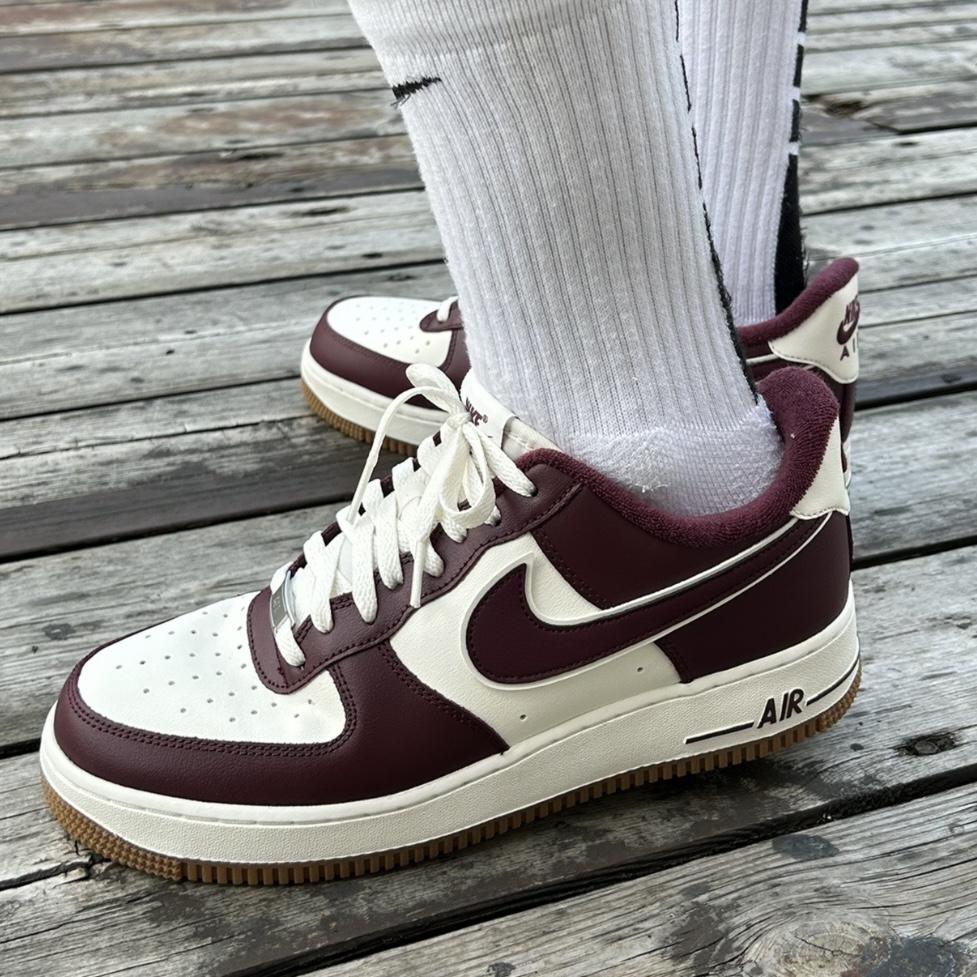 Nike Air Force 1 Low College Pack Night Maroon 酒紅 深紅 焦糖底 休閒鞋