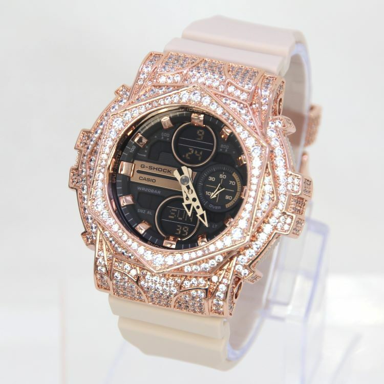 玫瑰金 Mini-G 改裝手錶 GMA-S140M-4A - 玫瑰