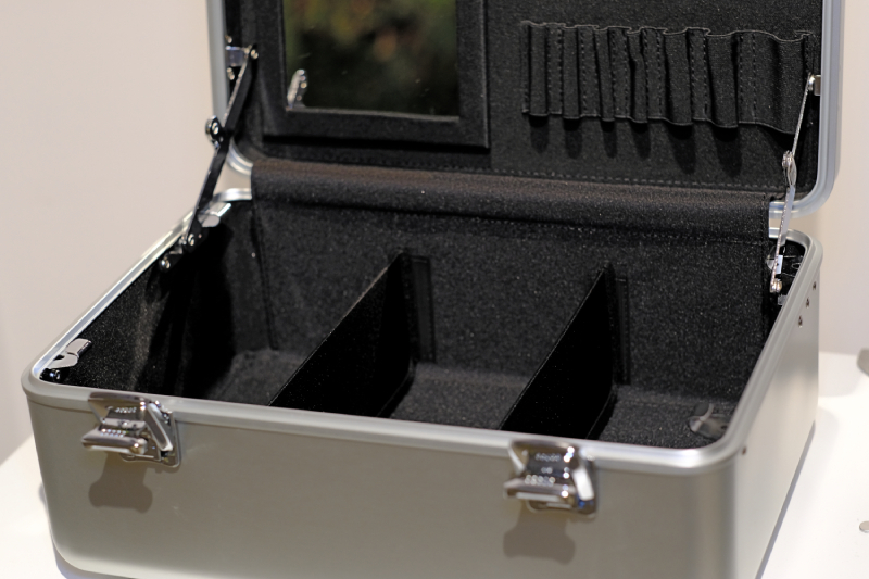 酷麥鋁箱 頂級皮製提把手提化妝箱