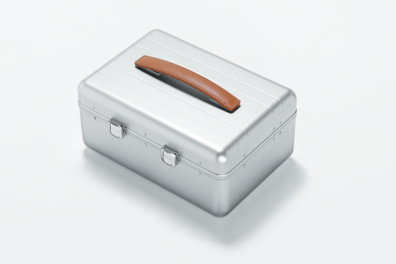 酷麥鋁箱 頂級皮製提把手提化妝箱