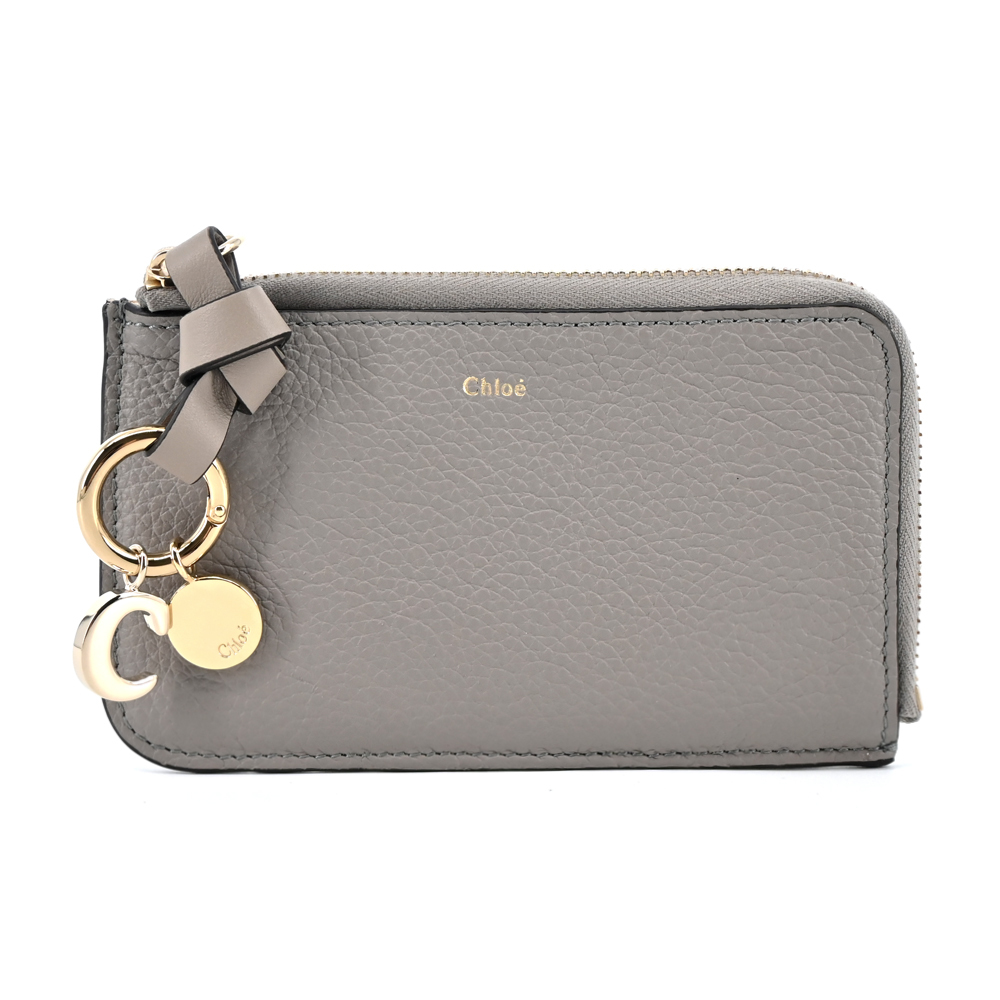 Chloe ALPHABET C LOGO 小牛皮卡片/零錢包(灰色)