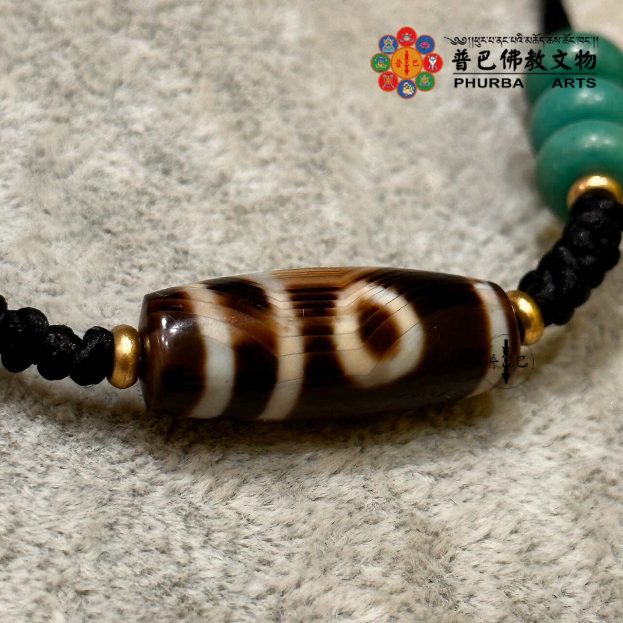 至純千年折線二眼天珠項鍊-26.8x9.7mm