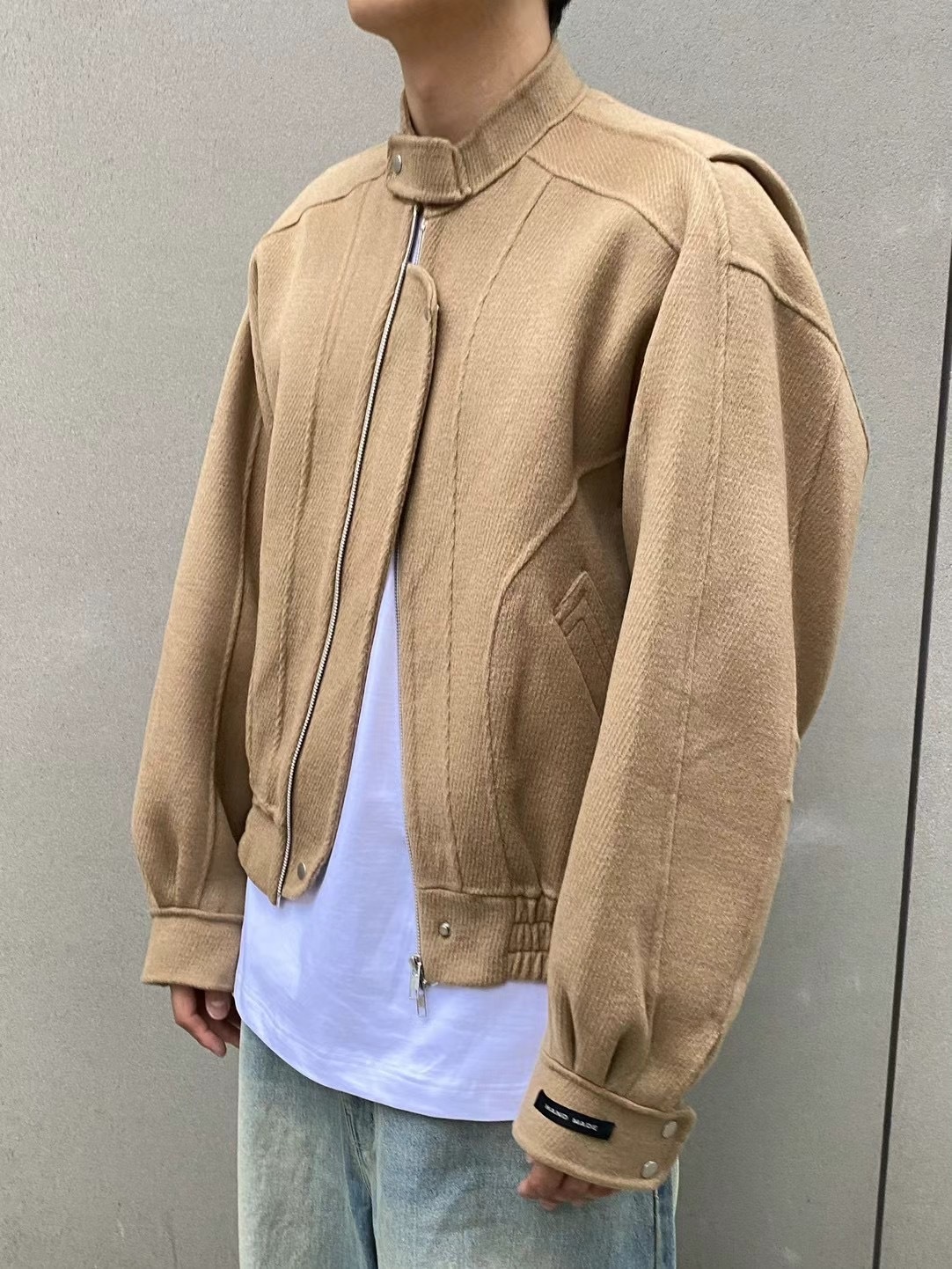 🇰🇷韓國 Hand made 手工 麻感 短版 夾克 外套