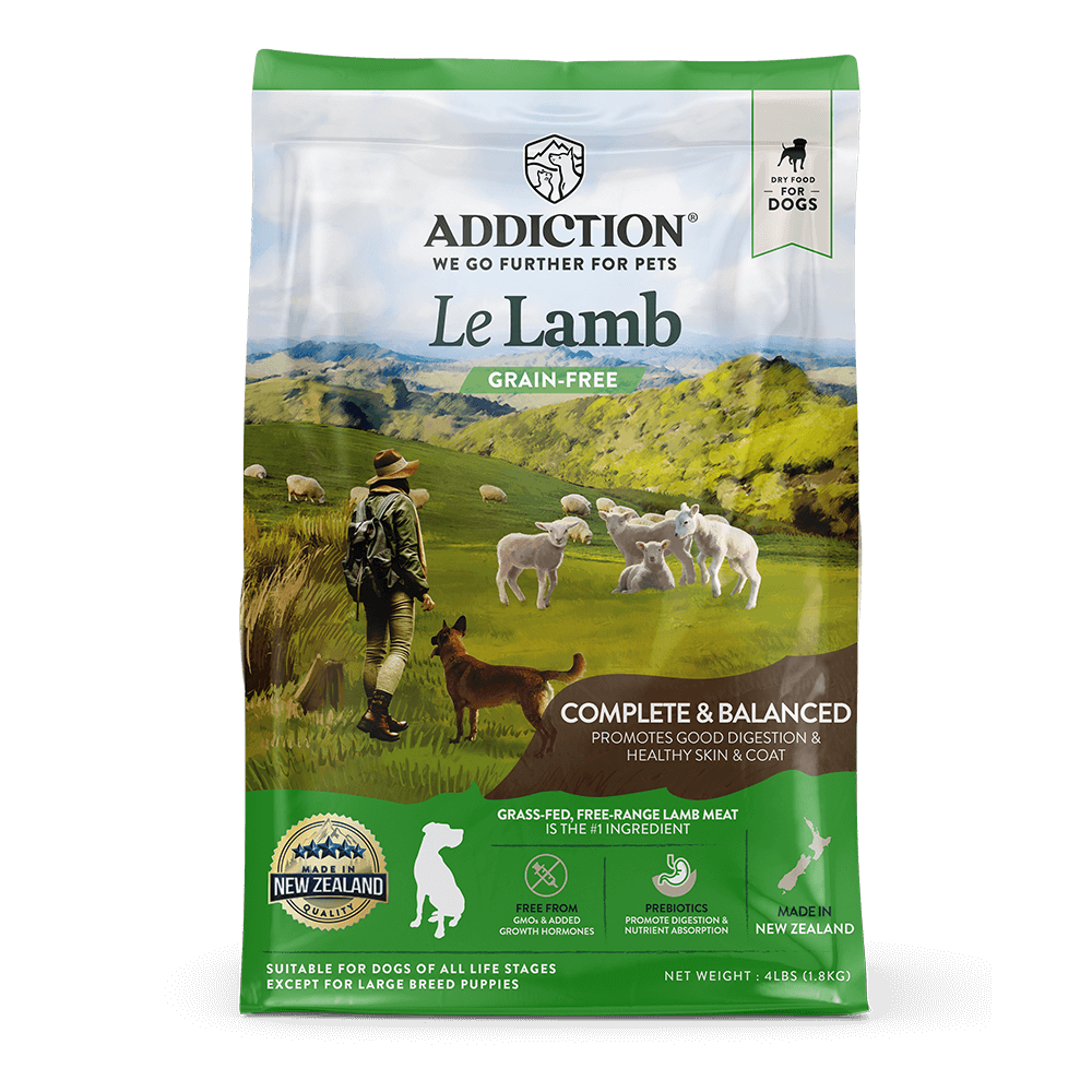 Addiction Grain Free Le Lamb Dry Dog Food For Adult Dogs 4lb/20lb