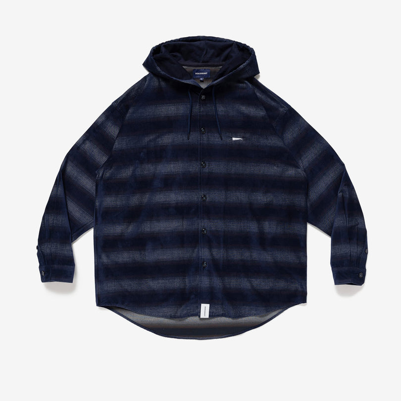 2023AW DESCENDANT MULE HOODED STRIPE 連帽 鯨魚 襯衫 現貨