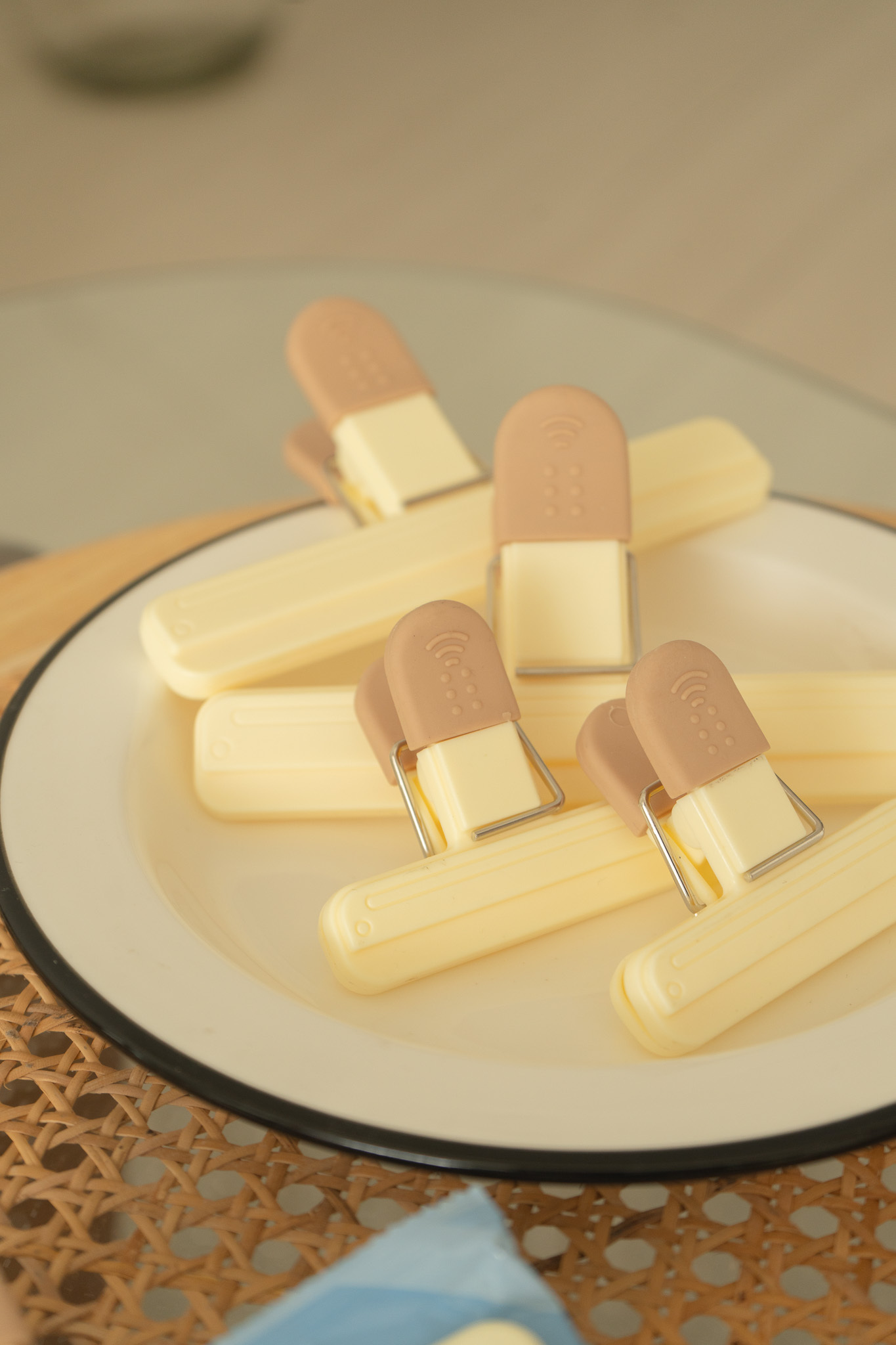 奶油色系封口夾