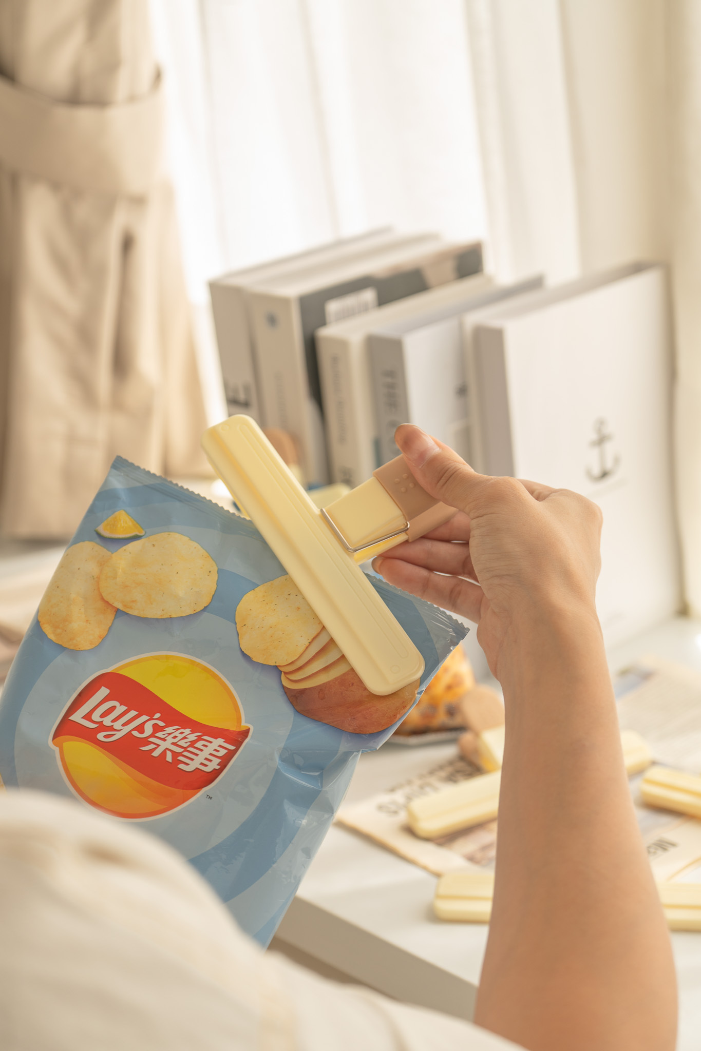 奶油色系封口夾