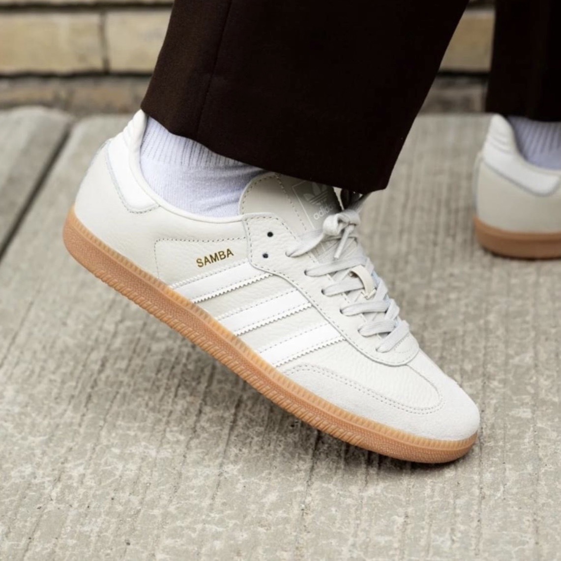 Adidas Wmns Samba OG  Aluminum Gum 米灰 IE7013 米綠IE7011