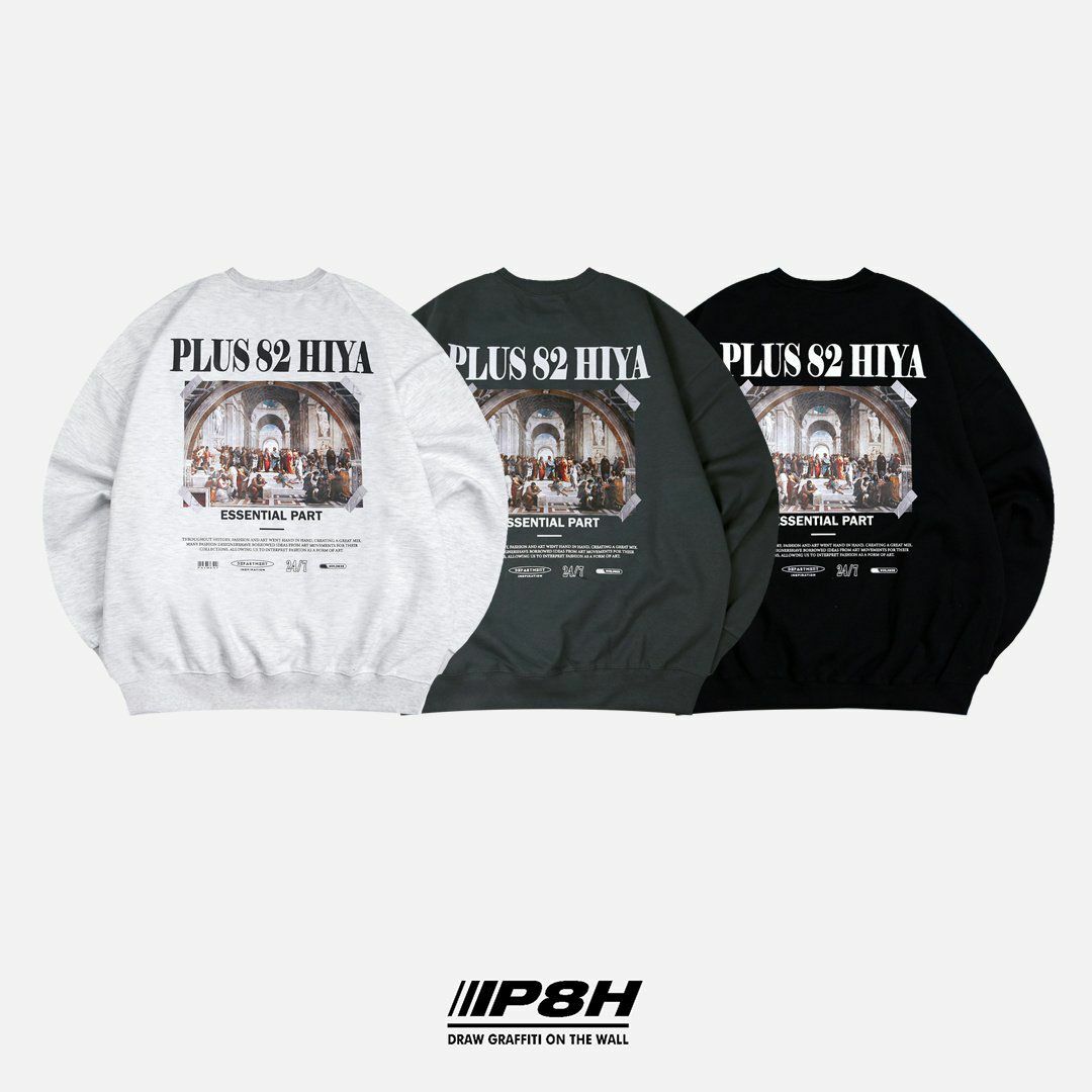 英文字圖案衛衣 PLUS82HIYA-040T
