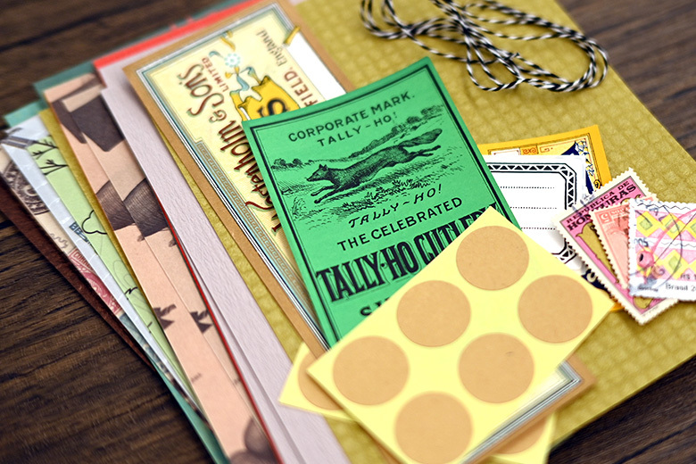 萬用手帳素材包：16種紙、各式貼紙、標籤、線材