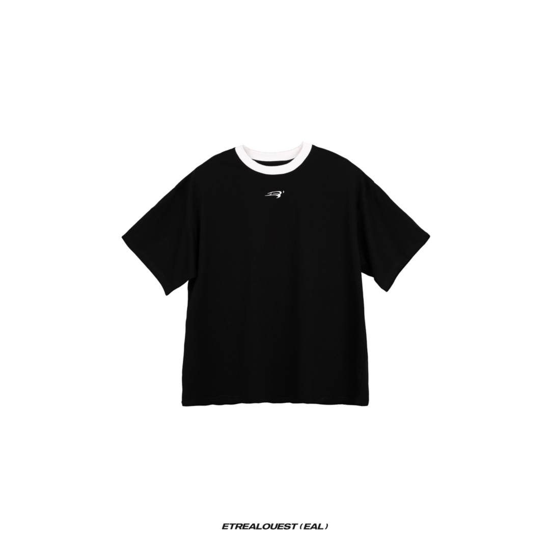 E'TREALOUEST Round Neck Tee / Black
