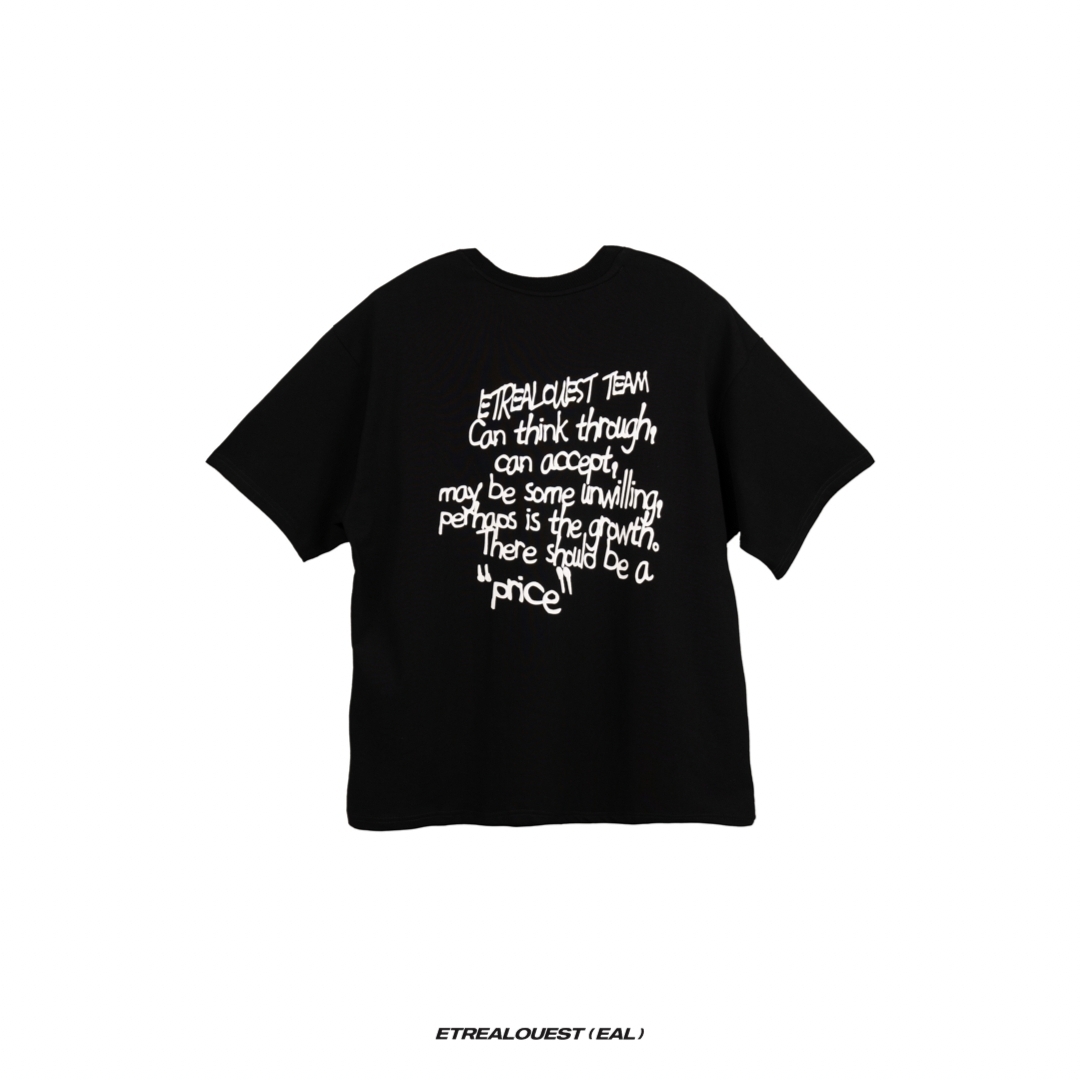 E'TREALOUEST Mess Words Tee / Black
