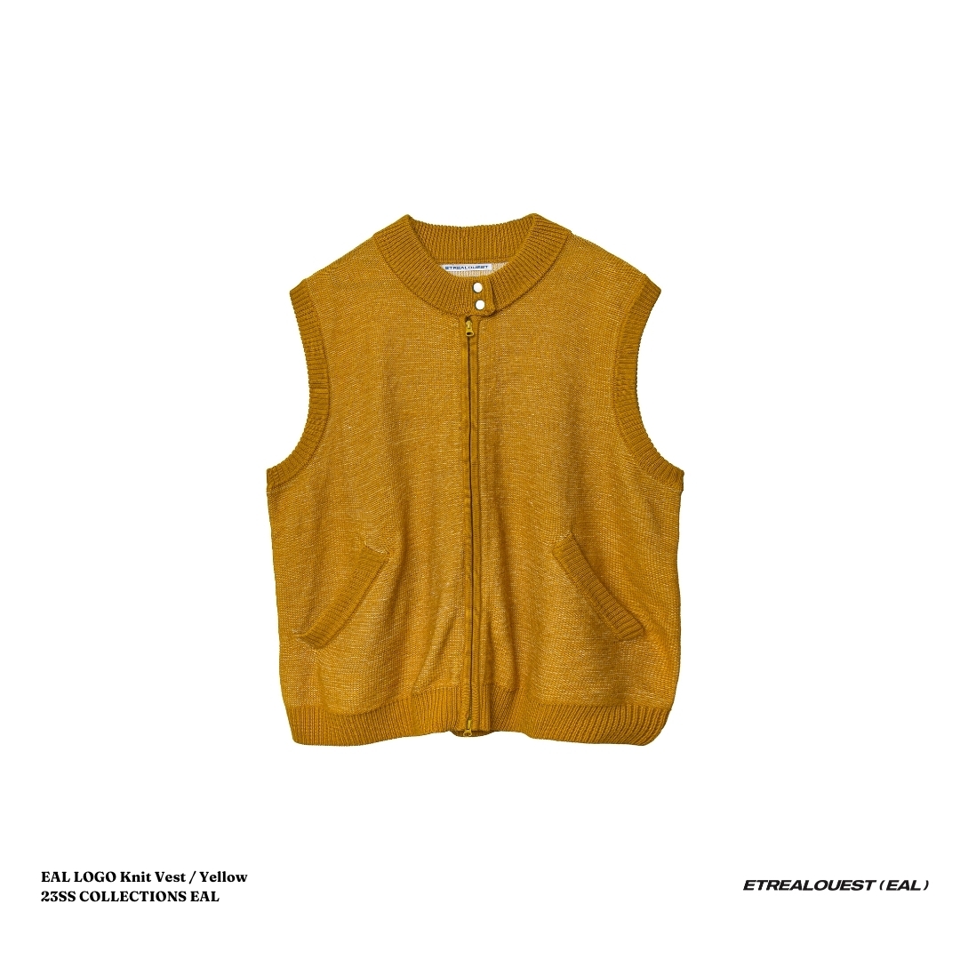 E'TREALOUEST Logo Knit Vest / Yellow