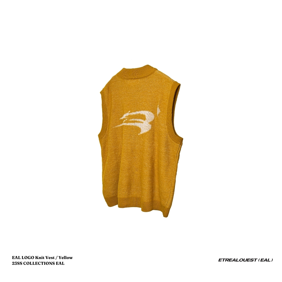 E'TREALOUEST Logo Knit Vest / Yellow