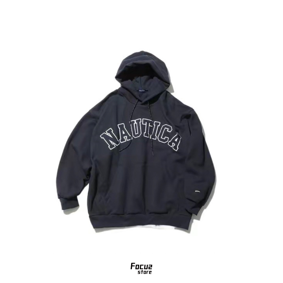 【Focus Store】現貨秒發 Nautica Arch Logo Sweat Hoodie 2.2 Navy 海軍藍