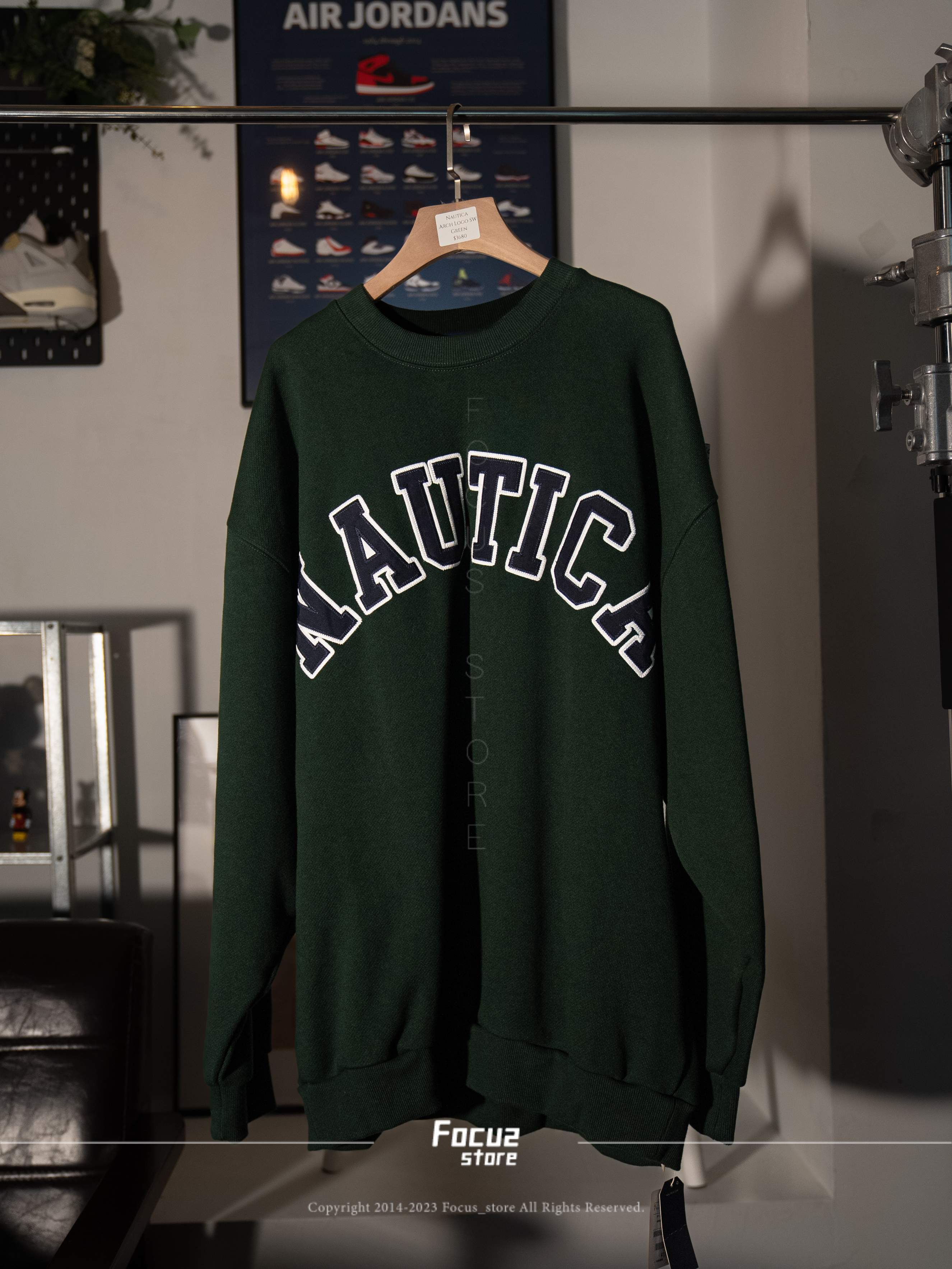 【Focus Store】現貨秒發 NAUTICA Arch Logo Crewneck Sweatshirt 2.1 Green 綠色