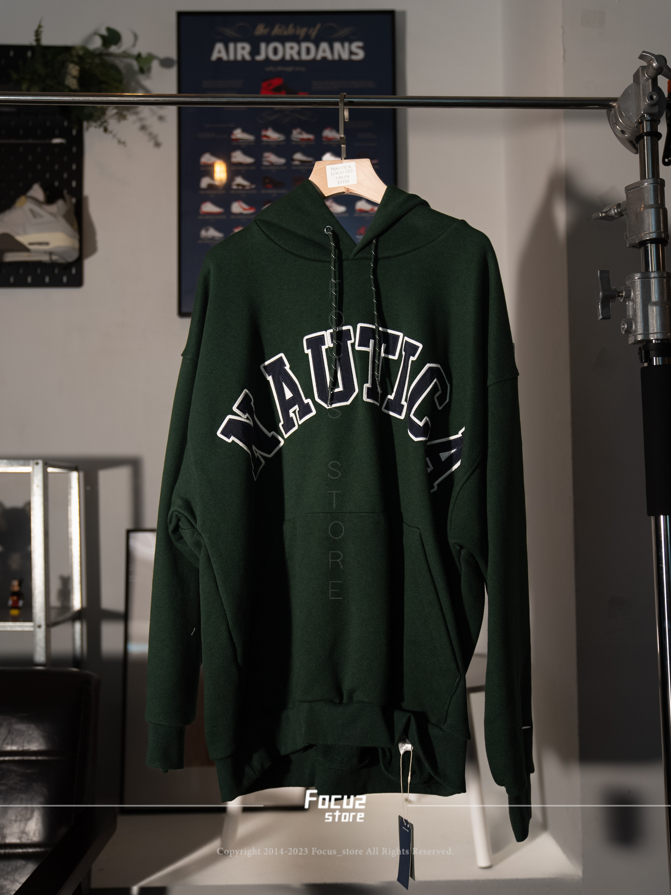 【Focus Store】現貨秒發 Nautica Arch Logo Sweat Hoodie 2.2 Green 綠色