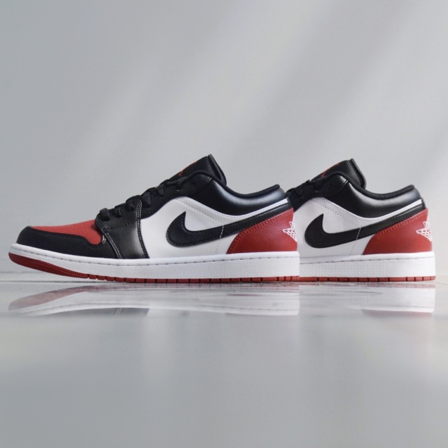 <快速出貨免運費>Nike Air Jordan 1 Low "Bred Toe" 黑紅腳趾 黑白紅 芝加哥公牛