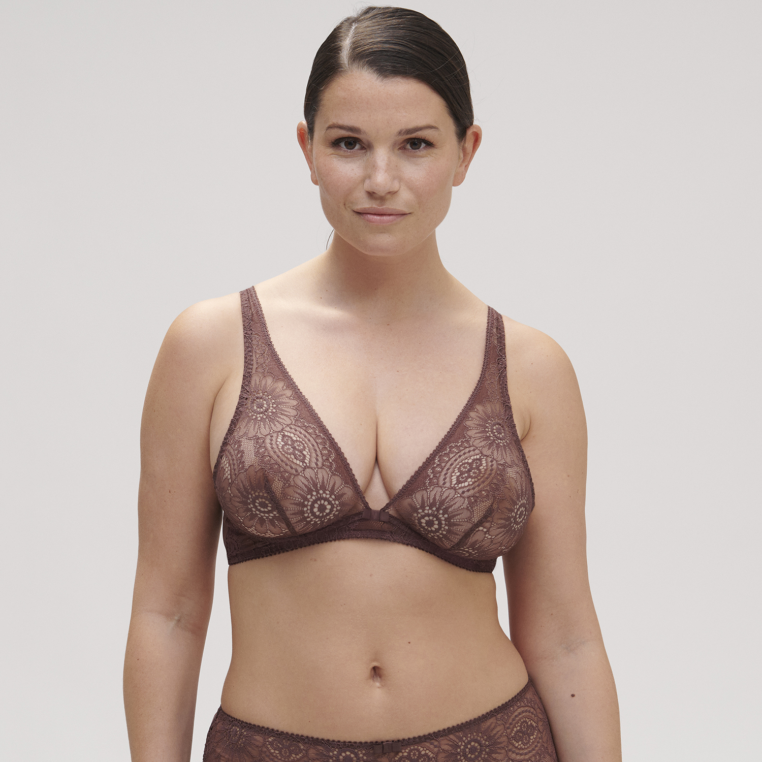 EMBLÈME 象徵無鋼圈胸罩 拜占庭紫