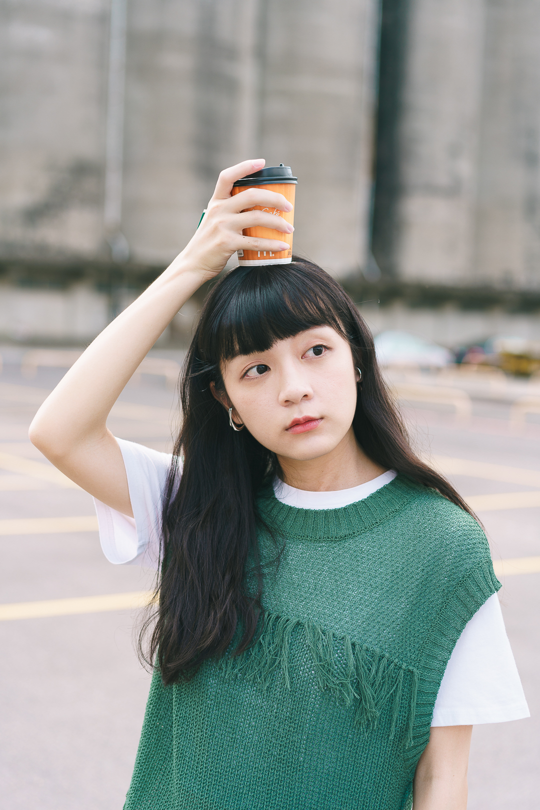 法式袖針織流蘇背心(兩色-木賊綠)