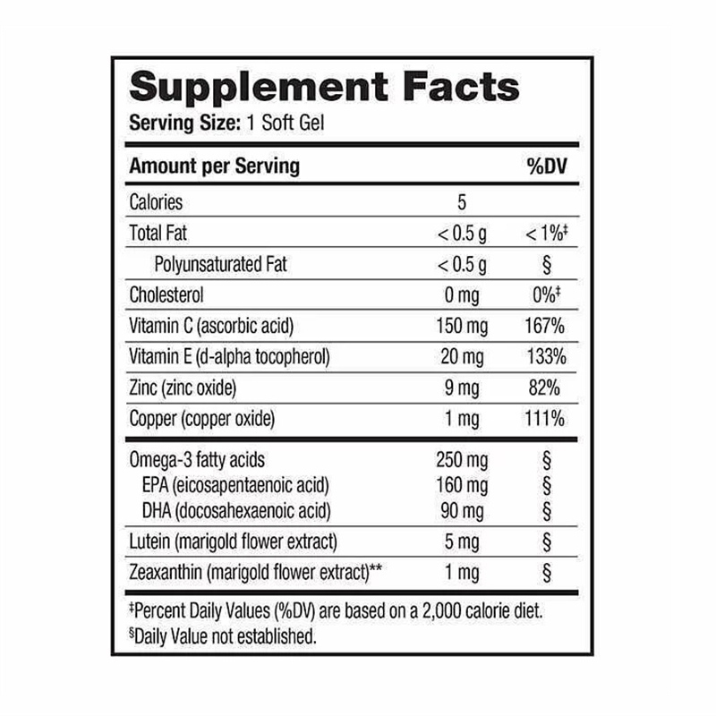 Ocuvite Adult 50+, 150 Soft Gels