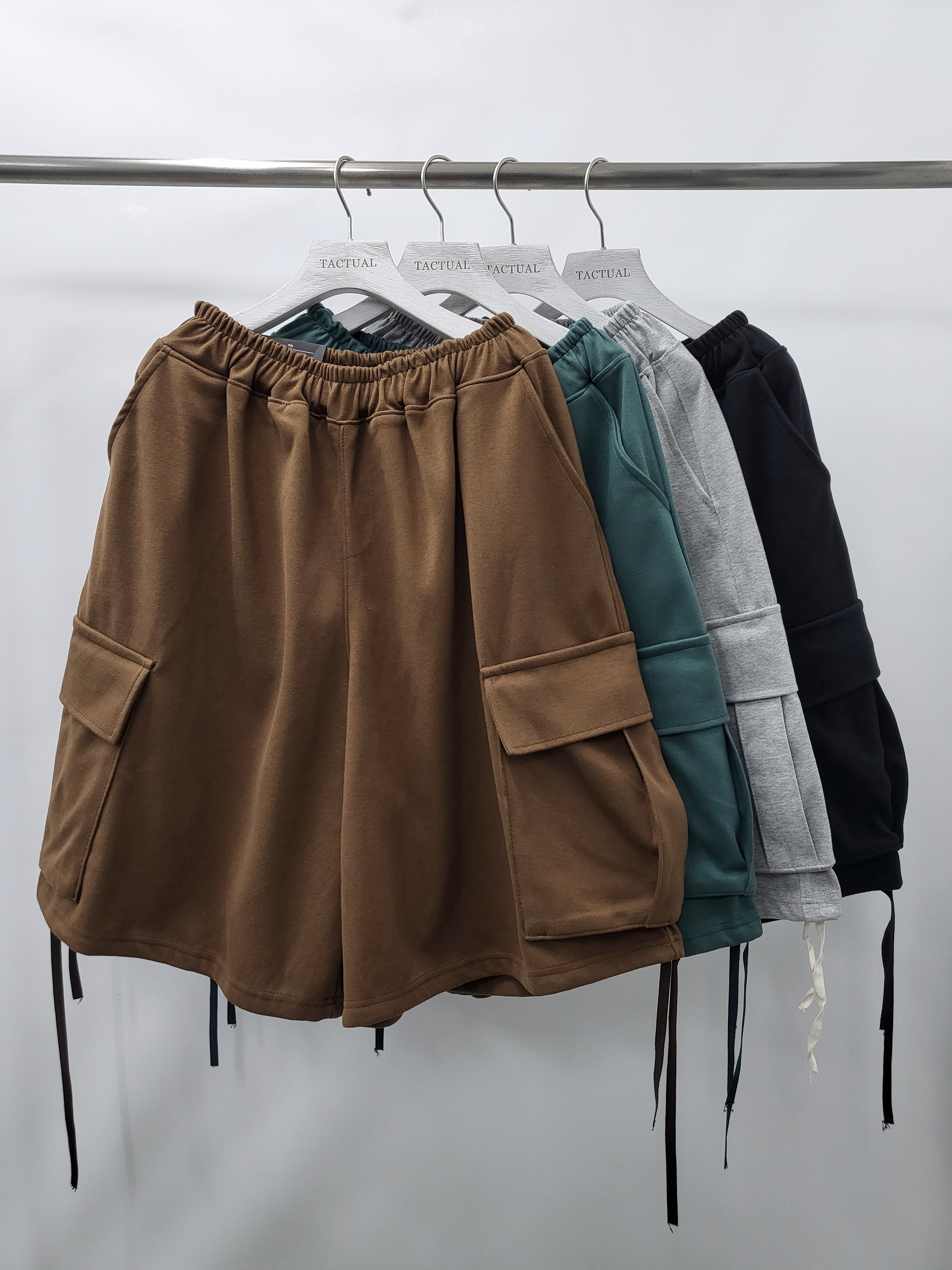 淨色棉質工裝短褲 P2603