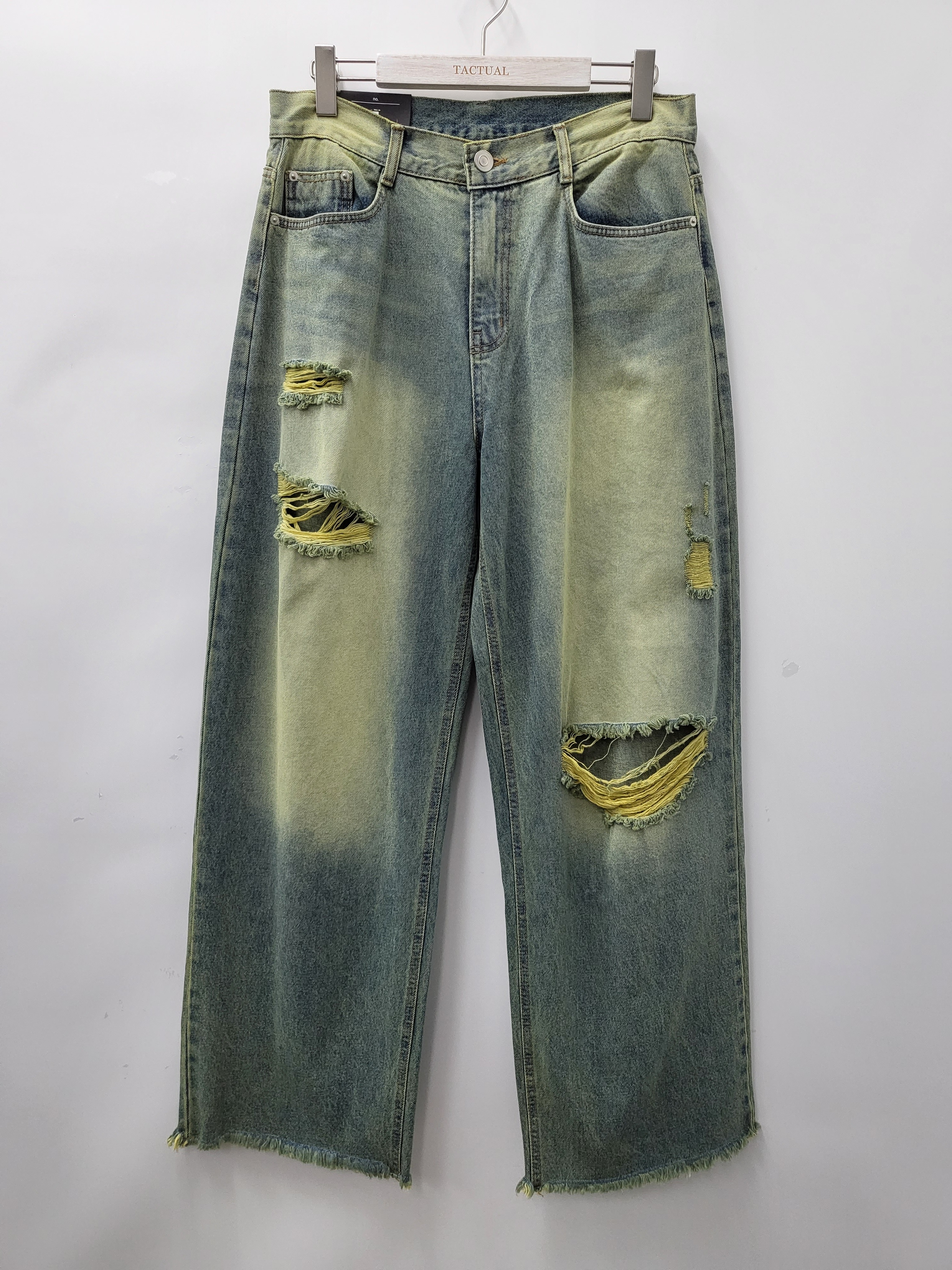 洗水破洞鬆身牛仔褲 J700