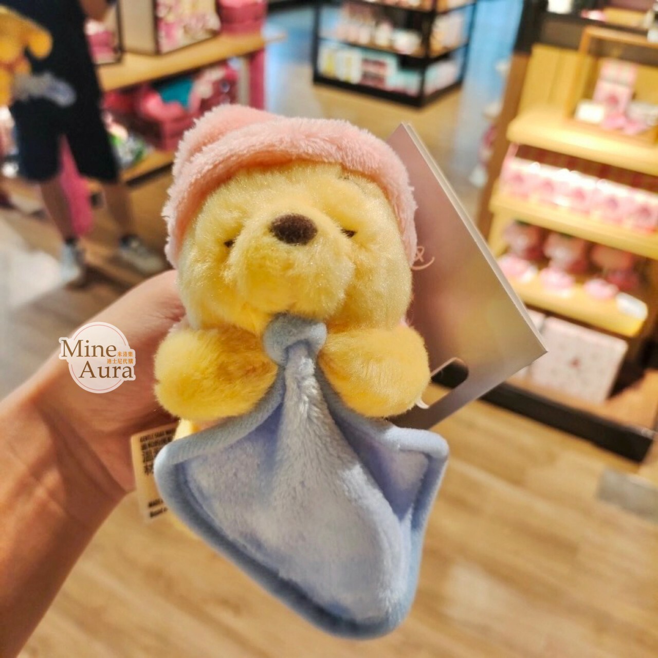 (現貨) 小熊維尼 Winnie the Pooh 居家系列 趴趴 睡顏 睡覺 絨毛 鑰匙圈 吊飾 -上海迪士尼樂園