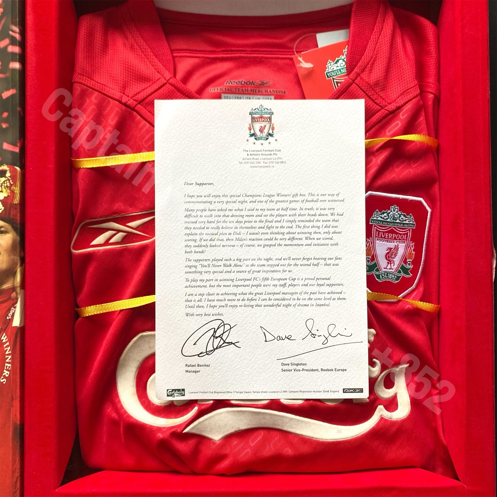 (Boxset) Liverpool 2005-2006 UEFA Champions League Reebok Winners Home Special Home Shirt