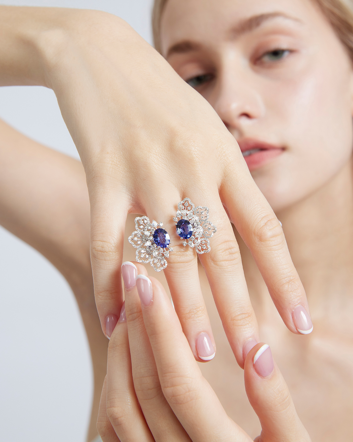 WONDERLAND - 浮華邱比特 坦桑石戒指（多穿戴式珠寶）