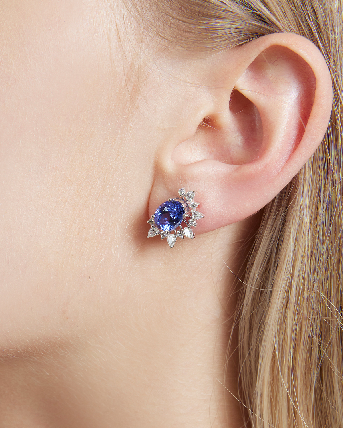 WONDERLAND - 魔幻邱比特 坦桑石耳環 （多穿戴式珠寶）