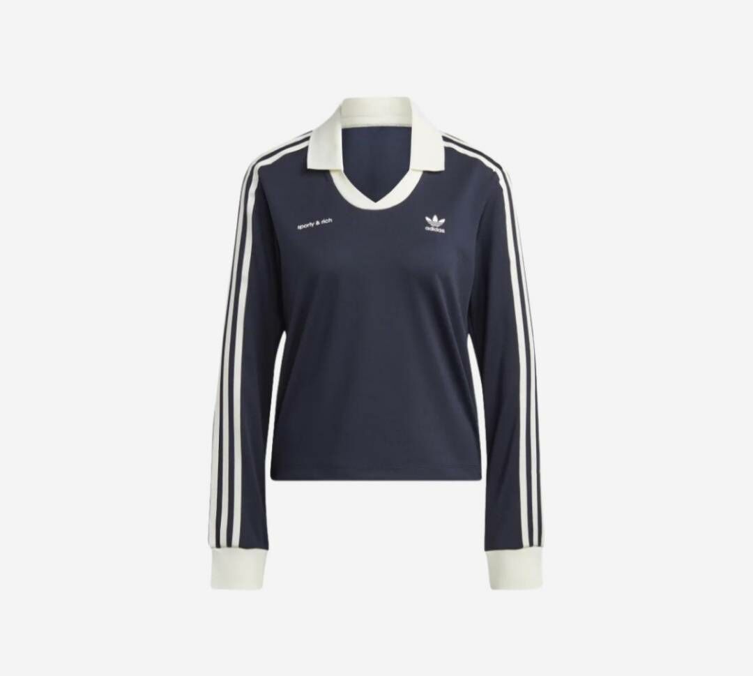 【超美品】Sporty & Rich 長袖サッカージャージー adidas Sporty & Rich Long Sleeve Soccer Jersey - White