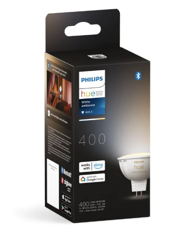 【夏季8折優惠！】Hue MR16 黃白光智能燈泡 4.8W (訂貨期2-3日)