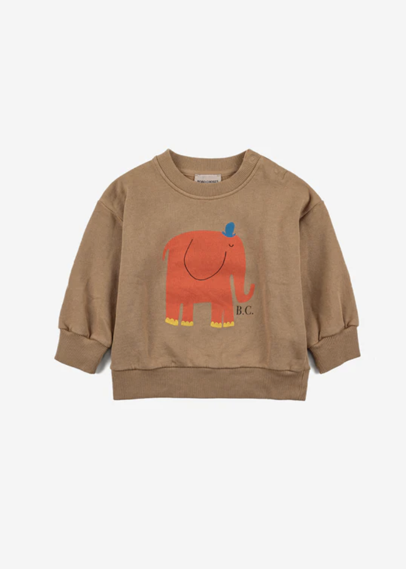 BOBO CHOSES｜THE ELEPHANT SWEATSHIRT LIGHT BROWN