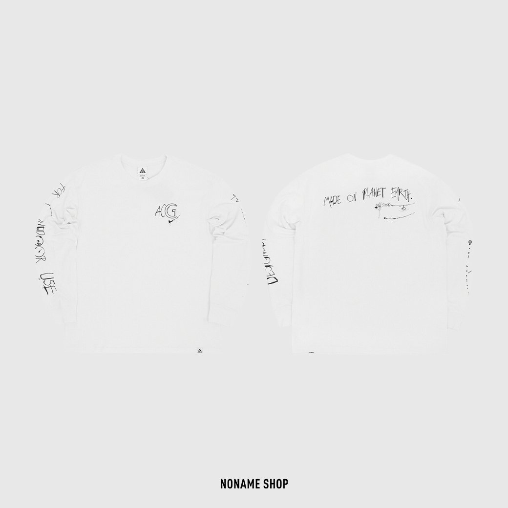 NIKE NRG ACG TEE LS 長袖 塗鴉 灰白 (男款)