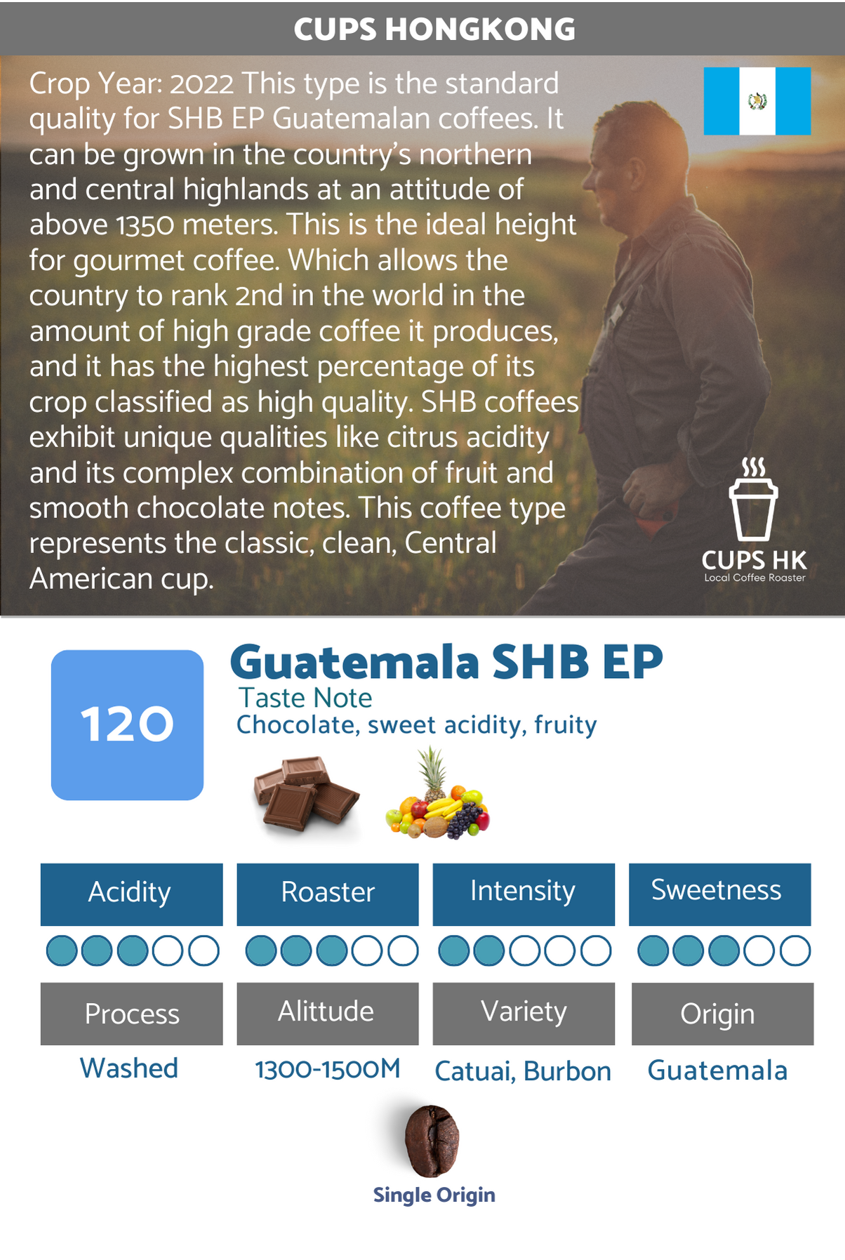 120 : Guatemala SHB EP ．危地馬拉精選咖啡豆