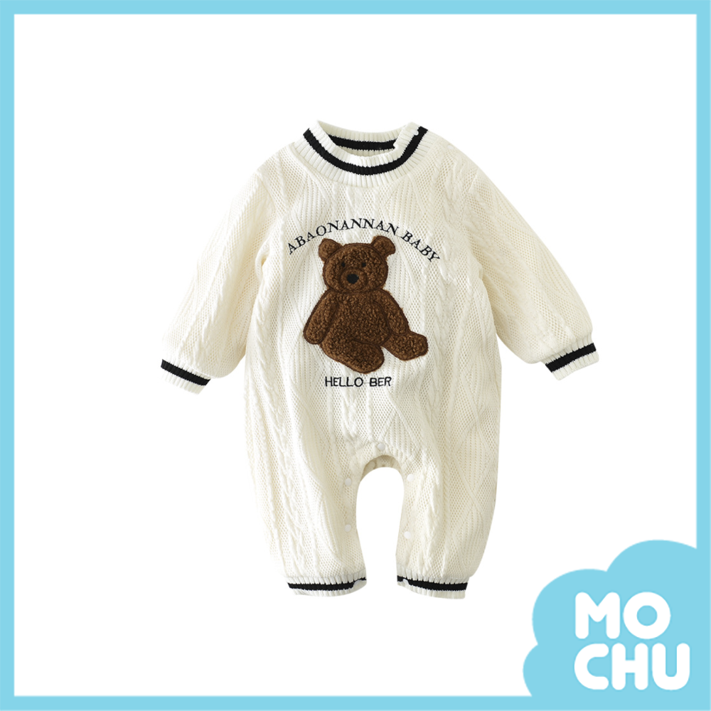 小米熊針織長袖連身衣
