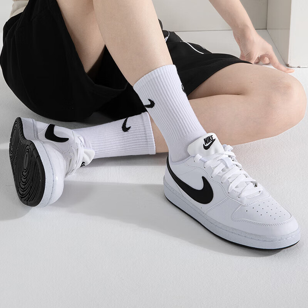 Nike Court Borough Low Recraft 白黑 GS DV5456-104