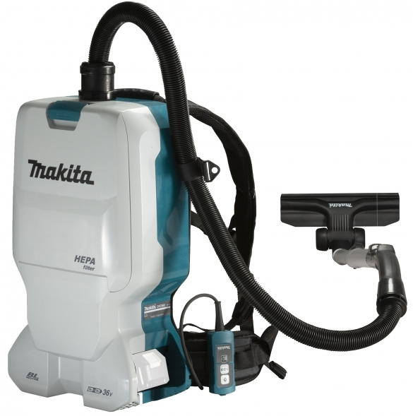 "MAKITA"牧田牌 充電式背負型吸塵機6公升(HEPA過濾網)(無碳刷)(鋰18Vx2=36V)(淨機)-[DVC660ZX5]