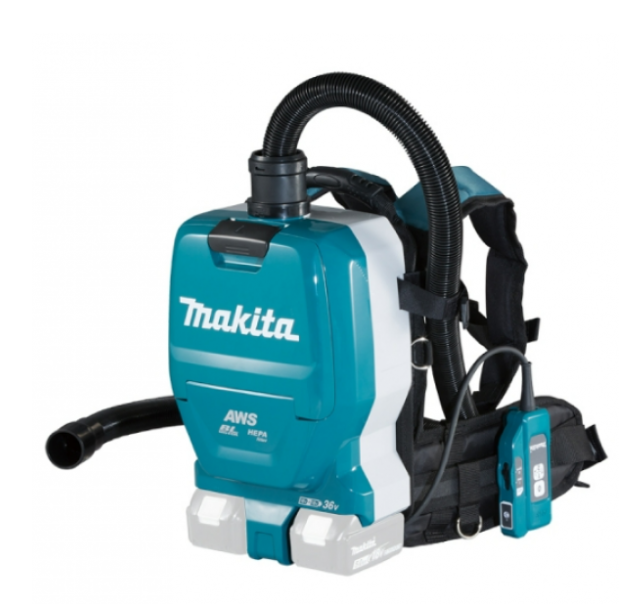 "MAKITA"牧田牌 充電式背負型吸塵機2公升(HEPA過濾網)(藍牙連動)(無碳刷)(鋰18Vx2=36V)(淨機)-[DVC265ZX5U]