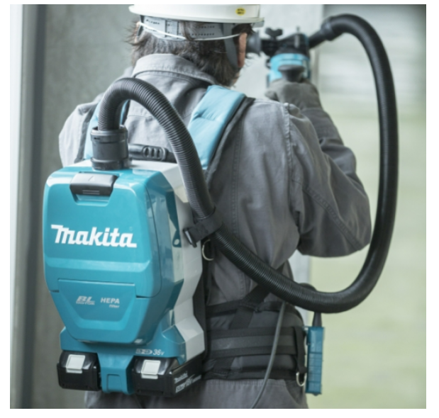 "MAKITA"牧田牌 充電式背負型吸塵機2公升(HEPA過濾網)(藍牙連動)(無碳刷)(鋰18Vx2=36V)(淨機)-[DVC265ZX5U]