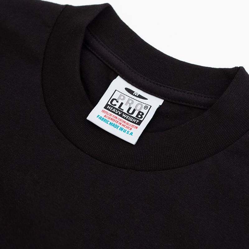 Pro Club HEAVYWEIGHT COTTON 黑 重磅6.5oz 圓領短T 素T 短袖Tee 男女 PROHWTS01A [台灣現貨]