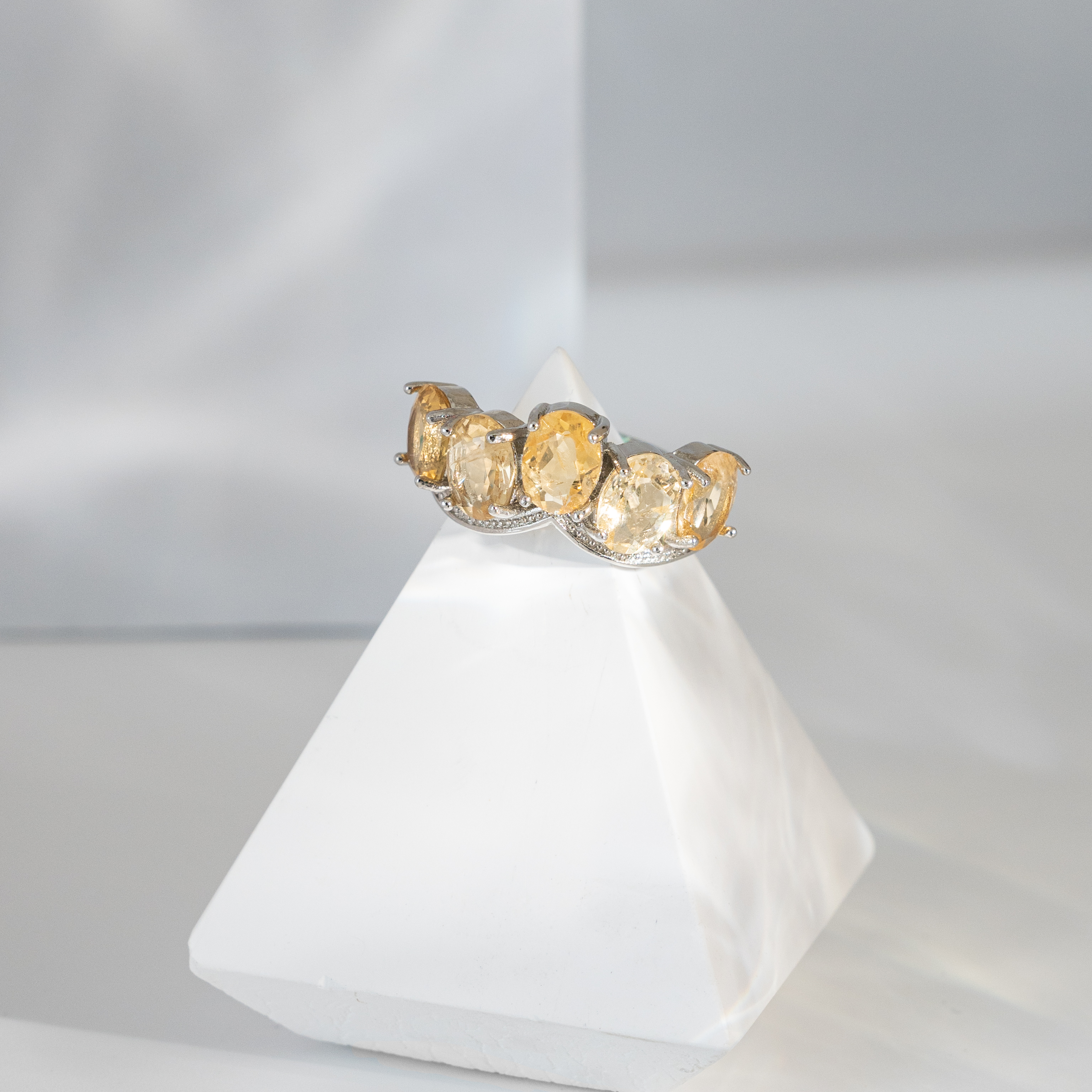 【黃水晶】五彩戒指