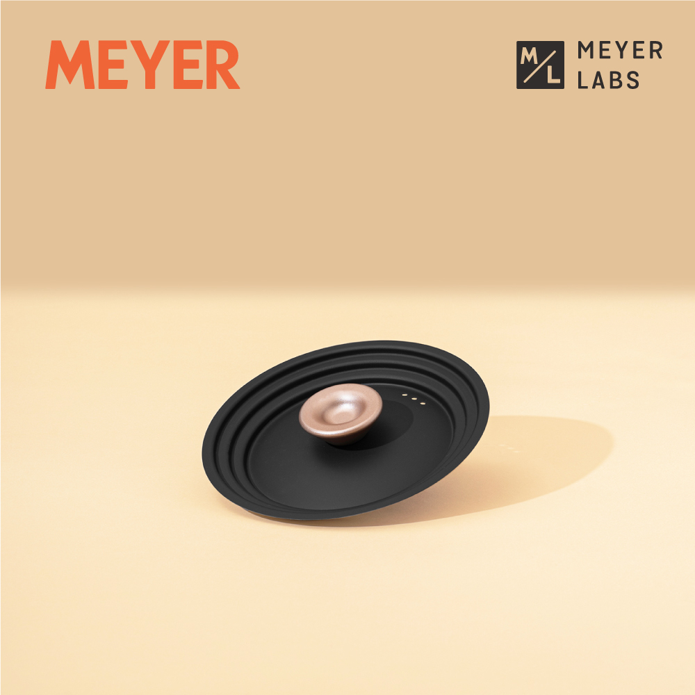 《MEYER Accent》不鏽鋼萬用鍋蓋 16-18-20 CM 鍋型適用(微金亞光黑)