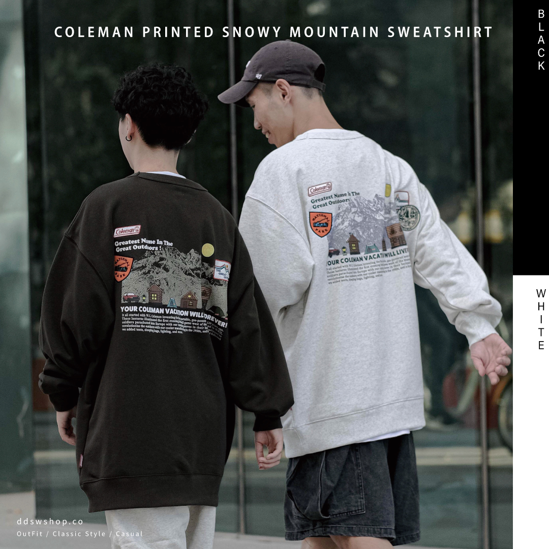 Coleman 大學踢 雪山帳篷小木屋背圖 黑綠色 麻灰白