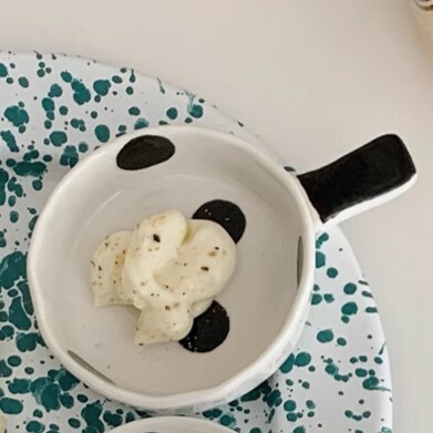 《3017》赫本風黑白點點醬料碟